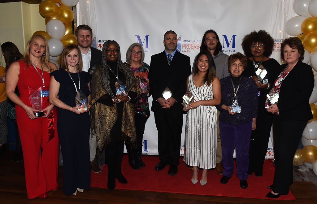 Progress Award winners pose for a group photo